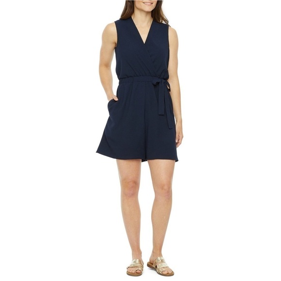 NWT Studio 1 Sleeveless Romper Size 12 - Picture 1 of 6